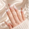 Hime Gyaru Leopard Handmade Nail Tips - Coffin Egg /