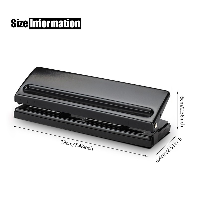 MFBJXC Adjustable 6 Hole Punch 6 Sheet Capacity, 6 Hole