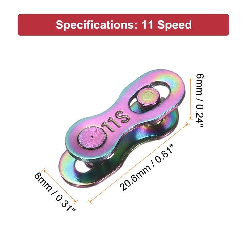 HARFINGTON 4pcs Bicycle Missing Link 11 Speed Reusable Steel Bicycle