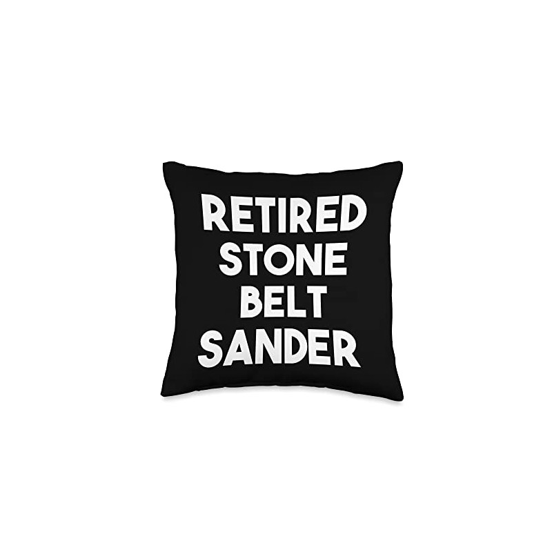 Retired Stone Belt Sander Throw Pillow, 16x16, Multicolor