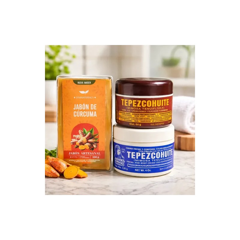 2 Crema De Tepezcohuite Noche Y Día 60gr Jabón Tepezcohuite
