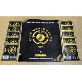 Club World Cup 2025 FIFA Panini Sticker - 10 Packs + Album USA Version