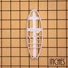 Surfboard Paw Print Cookie Cutter 1 Piece