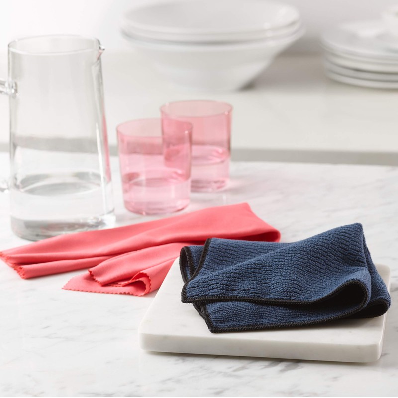 E-Cloth Granite & Stone Cleaning Kit, Microfibre, Black & Red,