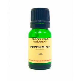 Peppermint Essential Oil - 100% Pure Organic Therapeutic Grade Mentha Piperita Oil in a 10ml Green Glass Euro Dropper Bottle. (Peppermint)