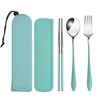 loopki Portable Reusable Travel Cutlery Set,Stainless Steel Cutlery Set Portable