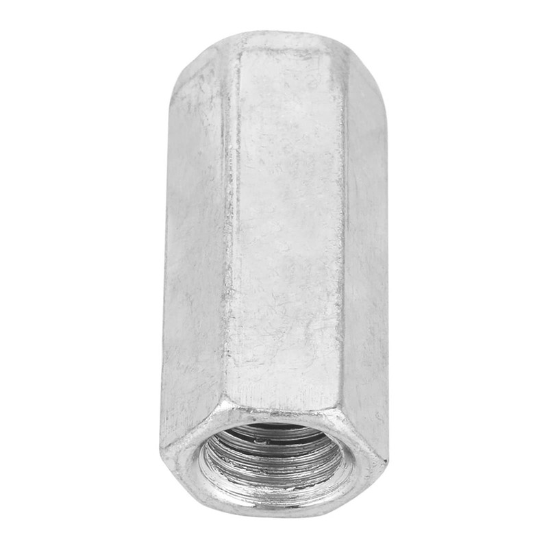 2 Piece Long Rod Nut Galvanised Steel M16*50 Long Hex