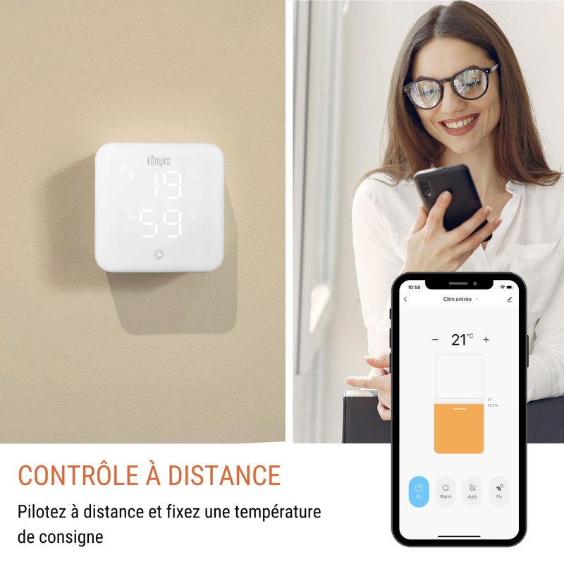 Konyks Climpac WiFi Thermostat for Air Conditioners and Air Source