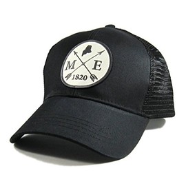 Homeland Tees Men's Maine Arrow Patch All Black Trucker Hat