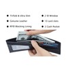 Travelambo Black Wallet for Men, Premium Classic Leather RFID Blocking