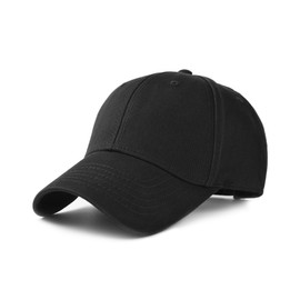 FURTALK Mens Baseball Cap Adjustable Washed Cotton Golf Dad Cap Plain Classic Hats for Men Black