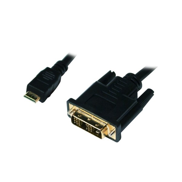 Logilink CHM002 Mini HDMI Male to DVI Male Cable, 1