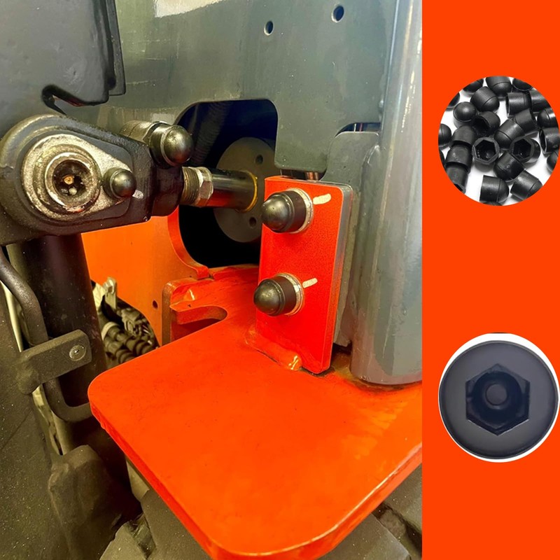 Pack of 25 Hexagonal Protective Caps M10, Spanner Size 17,
