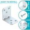 sourcing map 4 Pcs L Corner Bracket Corner Brace Metal