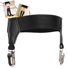 Sock Suspenders, Adjustable Elastic Metal Sock Suspenders, Sock Garter, Shirt Holder, Sock Holder with Duckbill Buckle, Non-Slip Sock Clips for Men, Women, Girls, colour