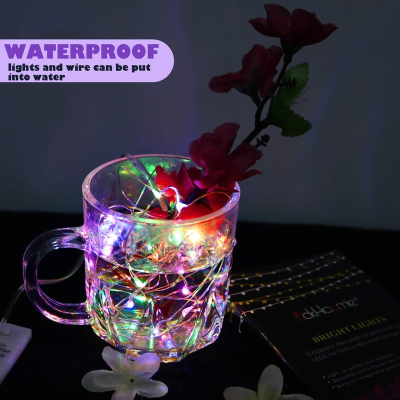 6 Pack Fairy Lights Battery Operated with Timer 2PCS Remote