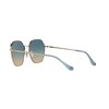 Coach HC7132 Sunglasses, Shiny Light Gold/Blue Yellow Gradient, 58 mm