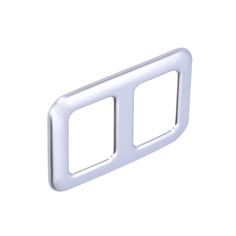 Rear Trunk Trailer Button Frame ABS Silver Trim Fit for