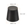 sourcing map Pack of 5 Tapered Rubber Caps 20 mm