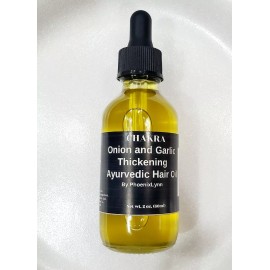 Chakra Onion / Garlic Thickening & Growth Hair Oil Treatment-Thinning Hair 2 oz. (60ml)