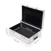 DYNAMI Aluminum Alloy Locking Storage Box, Silver Storage Lock Box