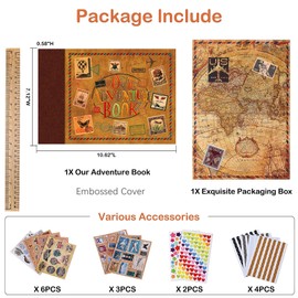 Adventure Book Diary Photo Scrapbook, Adventure Wedding Planning Book Inspired by the 'Up' Saga,Ideal for Memories,Couples' Anniversaries,Weddings,Traveling,Birthdays,Christmas,Newly Engaged Couples