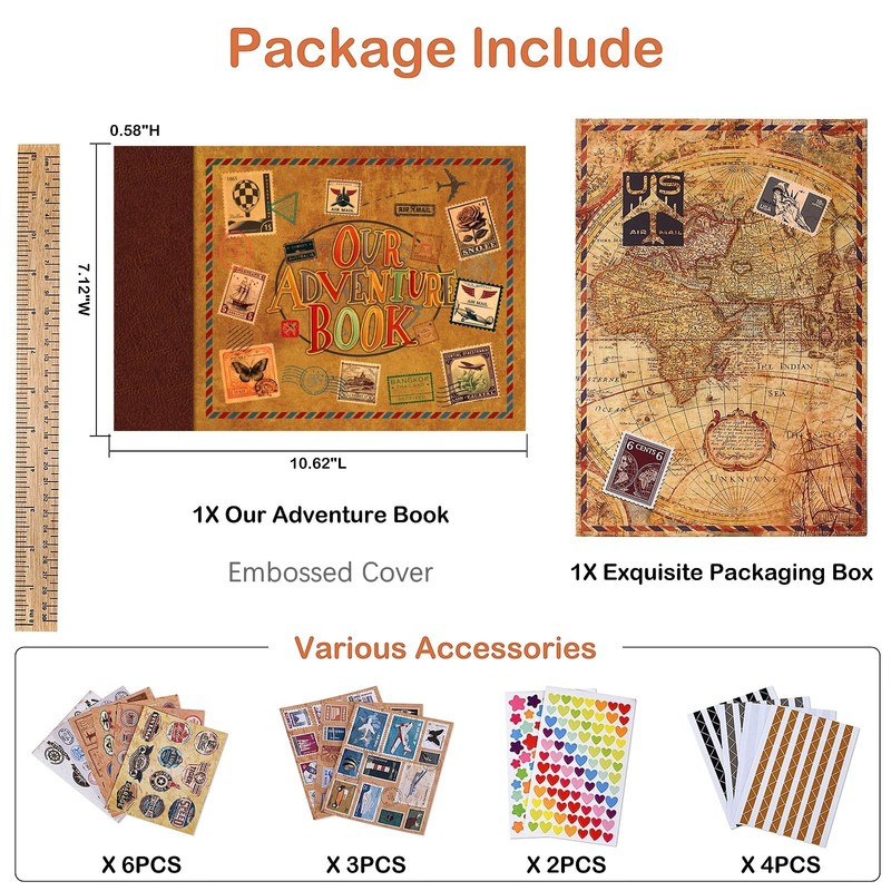 Adventure Book Diary Photo Scrapbook, Adventure Wedding Planning Book Inspired