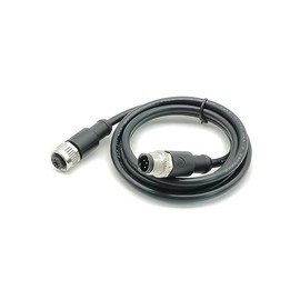 M12 5-Pin Male Cable with Double End, 12mm A-Code Aviation Male Round Connector IP67 Waterproof Industrial Bullet Plug, Male to Female Straight (1m)