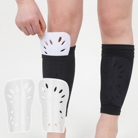 Unisex Soccer Knee and Shin Guards Adult Black Large (Men's) 4ea