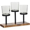 Elegant, Decorative Votive Candle Holder Centerpiece, 3 Glass Votive Cups