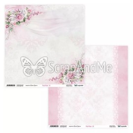 ScrapAndMe Scrapbooking Double Sided Paper set 12 x 12, CardStock, ScrapAndMe, Pink Roses.