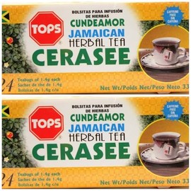 Tops Jamaican Cerasee Herbal Tea, 33.6g, 24 Tea Bags, Pack of 2