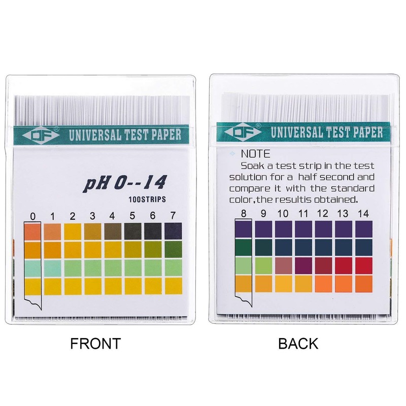 200 Strips Plastic Ph Test Strips, Universal Ph 0-14, Litmus