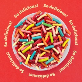 Pencil Bites Gummy Candy 1-Pound Pack, Assorted Fruit Flavors, Mini Size