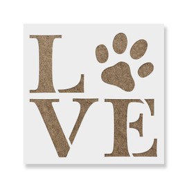 Love Paw Print Stencil Template for Walls and Crafts - Reusable Stencils for Painting in Small & Large Sizes