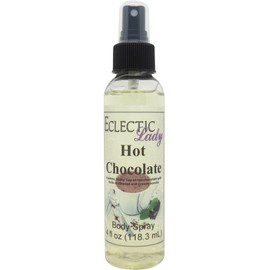 Hot Chocolate Body Spray (Double Strength), 4 ounces, Body Mist for Women with Clean, Light & Gentle Fragrance, Long Lasting Perfume with Comforting Scent for Men & Women, Cologne with Soft, Subtle