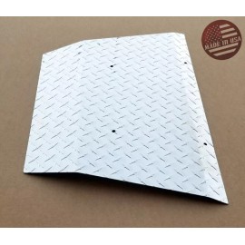 StreetRays [Originals] [SR] EZGO TxT Golf Cart Polished Aluminum Diamond Plate Front Shock Bumper Cover