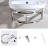 Kelendle 16" Small Ceramic Sink with Faucet and Bracket Wall