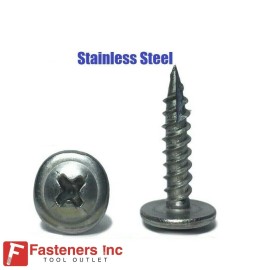 Fasteners Inc. #8 x 3/4" Stainless Steel Phillips Modified Truss Head Lath K-Lath Screws Sharp - 2500