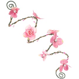 PartyforU Flower Fairy Arm Wrap - Pink Floral Accessories with Arm Wrap for Woodland Fairy Costume Women Cosplay