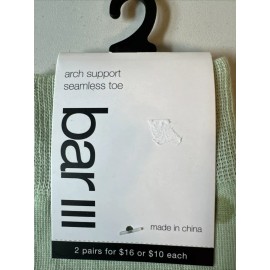 Bar III 2 Pair Of Bar III Women’s Polka Dot Arch Support Seamless Toe Socks Shoe Sz 7-12