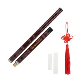 Flute, Beginner Flute, Traditional Handmade Chinese Musical Instrument Dizi, Vintage Style Dizi, for Music Lovers (Key of F/Bitter) (F Key)