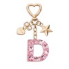 CHUQING Key Ring D Letter Pink Keyring Initial Letter with