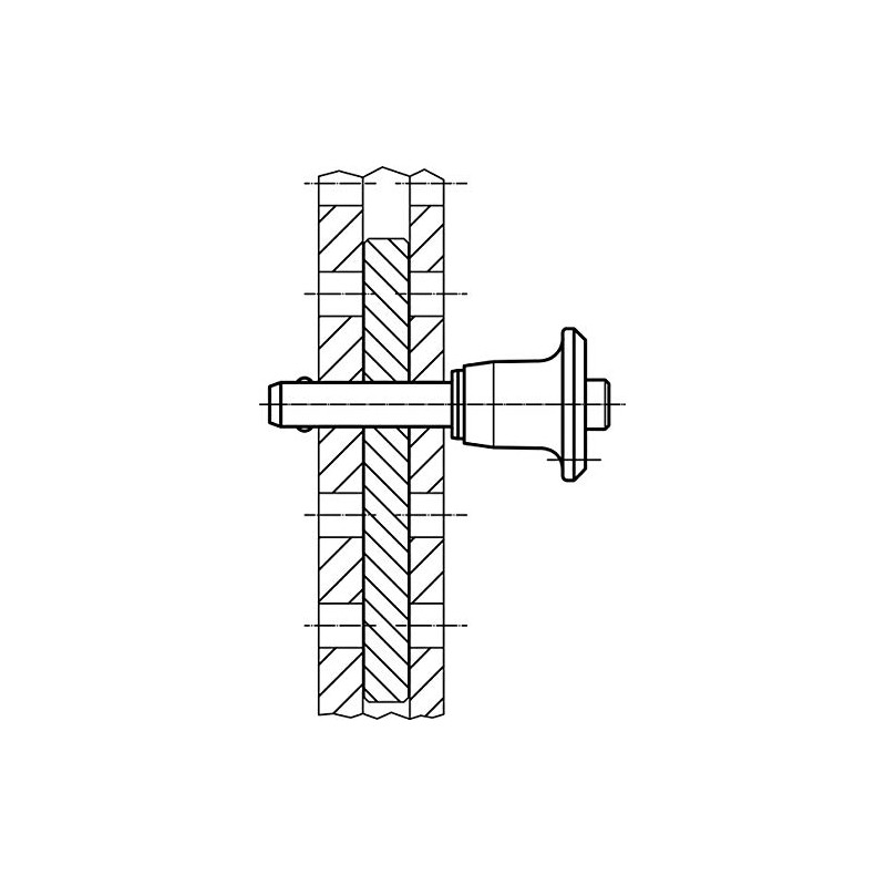 HALDER 22340.0217 Ball Lock Bolt, d1 = 5 mm /