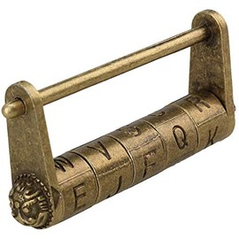 Namvo Vintage Password Lock, Antique English Words Zinc Alloy Padlock Craft Decoration for Cabinet Jewelry Wooden Box 37 * 79mm