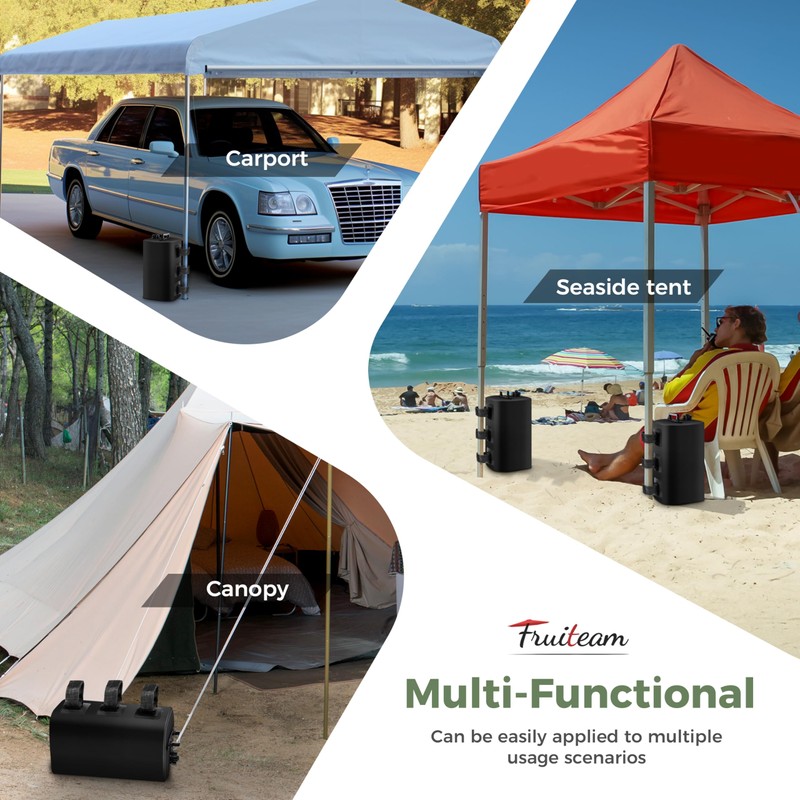FRUITEAM 220LBS Water Weights for Canopy Tent Legs, Portable Canopy
