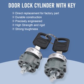 DICMIC Door Lock Cylinder with Key Compatible with 1997-2011 Ford F150 F250 Super Duty Expedition Excursion Explorer Freestar Replace# 7C3Z-1521990-A, 703362