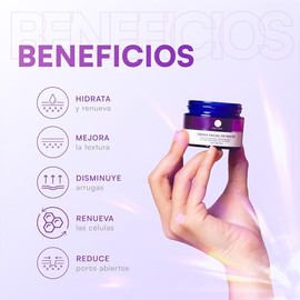 MIST JEWEL -RENEW - Crema de Noche Facial con Niacinamida, Ácido glicolico, Retinol, Elastina y Colágeno | Crema reparadora e hidratante de cuidado fa