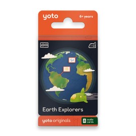 YOTO Yoto Earth Explorers C 8 Kids Audio Cards for Use with Player & Mini All-in-1 Audio Player, Educational Screen-Free Listening with Fun Stories for Learning & Interactive Quizzes, Ages 6+