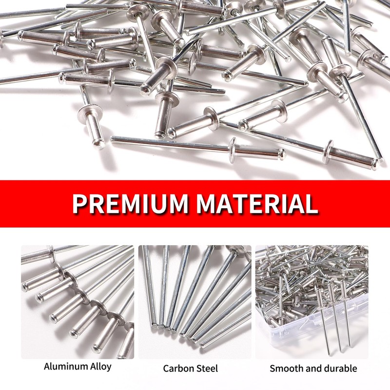 YIXISI 180 PCS M3x10 mm Dome Blind Rivet, Metal Rivets